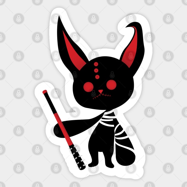 Bun-kun the Warrior Sticker by Astilar